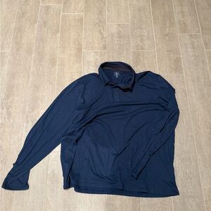 G.H. Bass & Co. Dark Blue Long Sleeve Polo